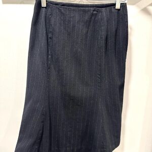 Ann Taylor Loft Petites Wool Pinstripe Skirt 2P